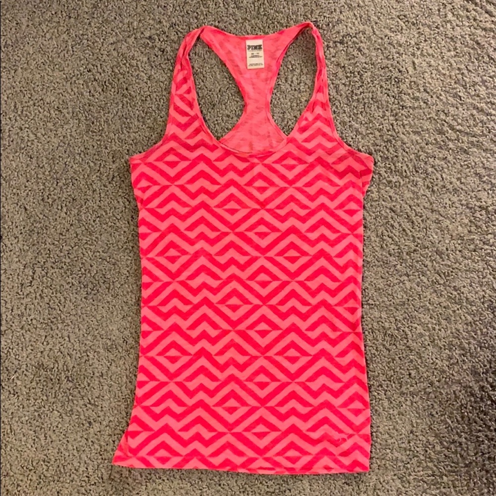 PINK by VS pink Geo racerback tank